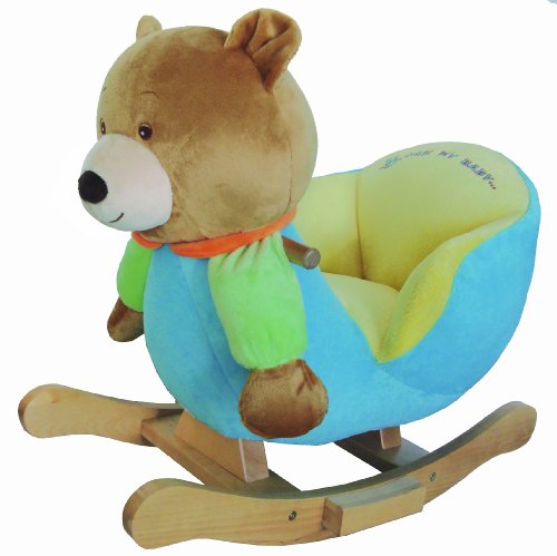 Knorr-Baby 60005 Ben Boy - Balancín en Forma de Oso de Peluche (61 x 32 x 52 cm), Color Azul [Importado de Alemania]