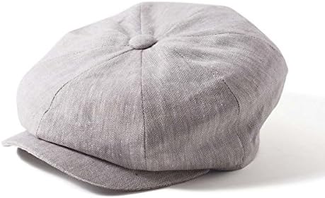 Earland Brothers Failsworth Failsworth Hats Alfie Irish Linen Bakerboy Cap Peaky Blinders Shape Cap (60cm - 7 3/8 UK - 7 1/2 US, Dove)