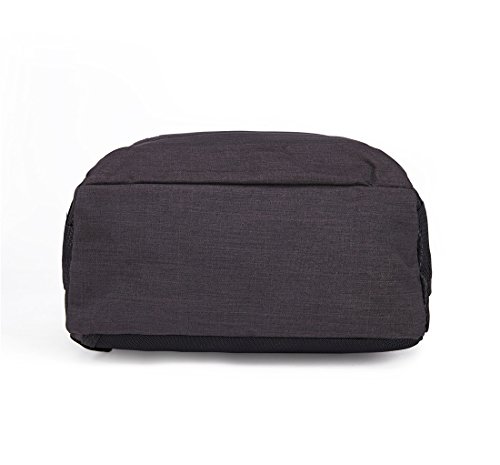 Maod Leinwand Freizeit Schulrucksack Jungen Rucksack schule daypack Laptoprucks  cke 15 Zoll Schultasche laptop backpack  Schwarz 