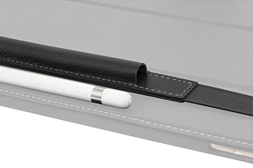 StilGut Pencil-Halter für Apple 12,9″ iPad Pro aus echtem Leder. Stift-Halterung zur sicheren Aufbewahrung des Apple Pens, Schwarz - 4