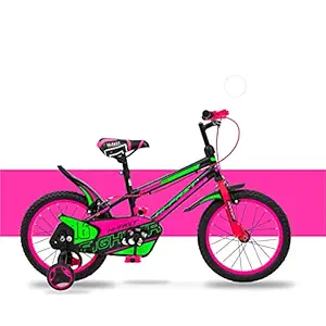 Hi-Fast 16 inch Kids Cycle for 5 to 8 Years Boys & Girls with Training Wheels (FIGHTER-16T-Semi-Assembled)