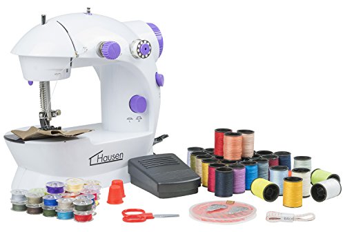 Preisvergleich Produktbild Hausen - Elektrische Mini-Nähmaschine - Mit Netzstecker & Batteriebetrieb