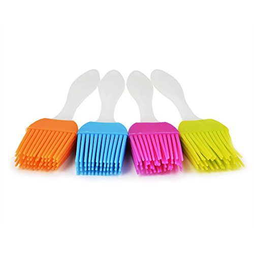 [4er-Pack] Silikon Pinsel / Deallink Backen Gebäck und Grillbürsten Grill Backpinsel mit 4 Farben / weich und langlebiges Gut Küchenzubehör hitzebeständig und Essential Kochen Küchenutensilien Spülmaschinenfest - 9