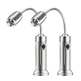 2 packs barbecue grill lumière, magnétique, Frontoppy 360 ° réglable LED Feux de barbecue extérieur Camping Lampe de sécurité avec col de cygne flexible pour gaz Charbon de bois Grill électrique