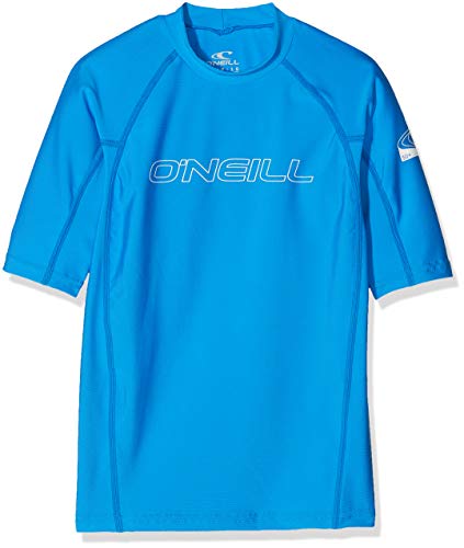 ONEILL WETSUITS O'Neill - Camiseta de Neopreno Juvenil con protección UV, Manga Corta, Cuello Redondo Azul Brite Blue Talla:14