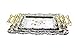 BERRY new desine Steel Tray Set with Golden Colour Handle- 3 PCs set Set of multi-purpese use ,hotel ,home ,restaurant ,self farm house,royal partyes and etc RS.1499.00