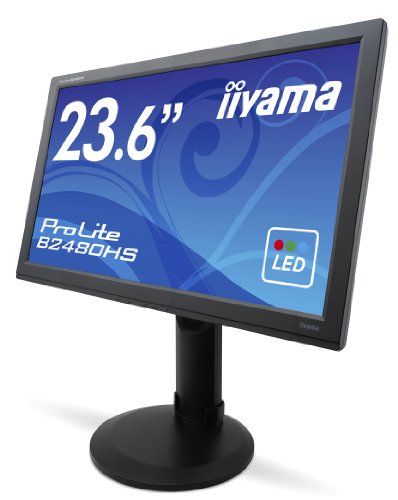 IIYAMA B2480HS-B1 23.6 inch Widescreen LED Monitor (2ms, DVI/MM/HAS/HDMI)
