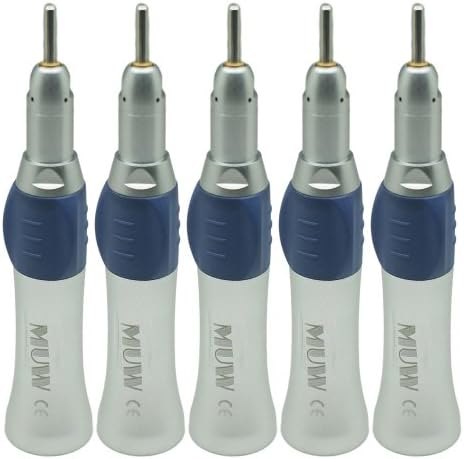 MUW® 5pcs Dental Low Speed Handpieces NSK Style New Style Straight Nose Cone 2.35mm Burs