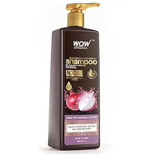 WOW Skin Science Onion Shampoo for Hair Growth and Hair Fall Control - With Red Onion Seed Oil Extract, Black Seed Oil & Pro-Vitamin B5 - 1L