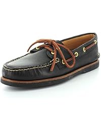 Sperry Top-Sider Gold A/O 2 Eye Boat Shoe Black Le