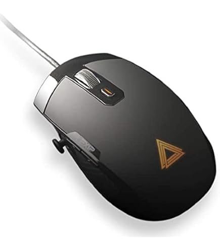 Lexip - Np93 Alpha Mouse da gioco - con joystick interno a 2 assi - Scorrimento definitivo con cuscinetti in ceramica + Peso regolabile + 12 pulsanti programmabili