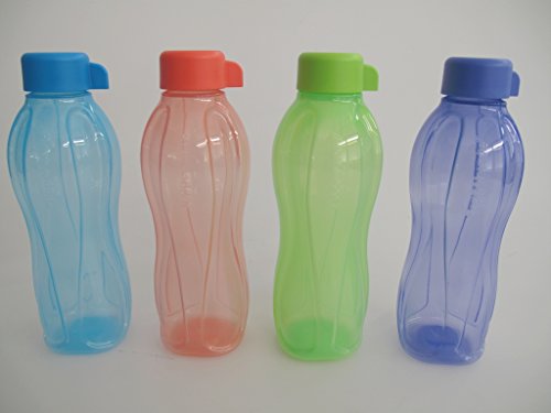 TUPPERWARE To Go Eco 500ml blau + lachs + grün+lila Flaschen Ecoflasche
