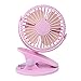 Produktbild Deloito Schüler Camping Tragbarer Ventilator USB Wiederaufladbar Mini-Fan Clip auf Schreibtisch Kinderwagen Kinderbett Autoständer Kleiner Tisch Lüfter (Rosa)