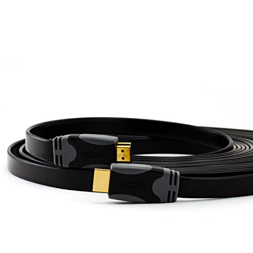 10m (Meter) ultraflaches High-End 1.4a HDMI-Kabel mit Ethernet (Netzwerk) | CSL | Full HD (1080p – 2160p) und 3D fähig - 2