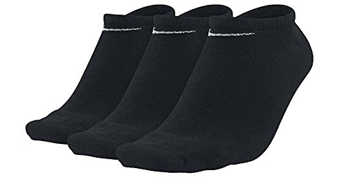 Nike Value No Show, Calcetines Unisex para Adulto, Negro/Blanco, S (34-38 EU), Pack de 3
