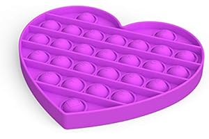 EASTRONIC Pop It - Bubble Fidget Toy - Jeu antistress relaxant pour adultes et enfants (Forme: Cœur, Couleur: Violet)