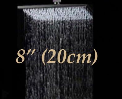 TougBoo Luxury Celling Mounted 8" / 10" / 12"/ 16" Square Rain Shower Faucet W/ Handheld Shower Mixer Tap,White