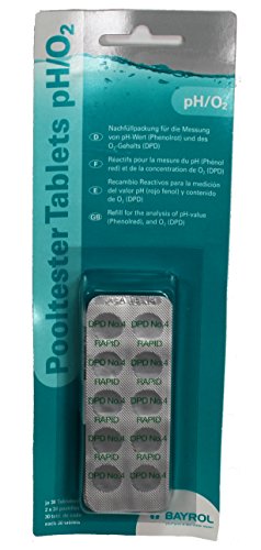 BAYROL Tabletten Nachfüllpackung pH Wert und Sauerstoff für Pooltester - 2 x 30 Tabletten Phenol Red & DPD No. 4