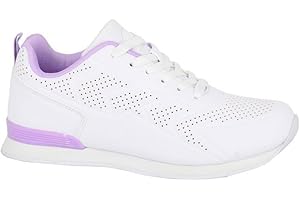 Dek T755 Fluke, Womens Lace-up Bowling Shoes Textile Lining and Sock and White EVA Sole