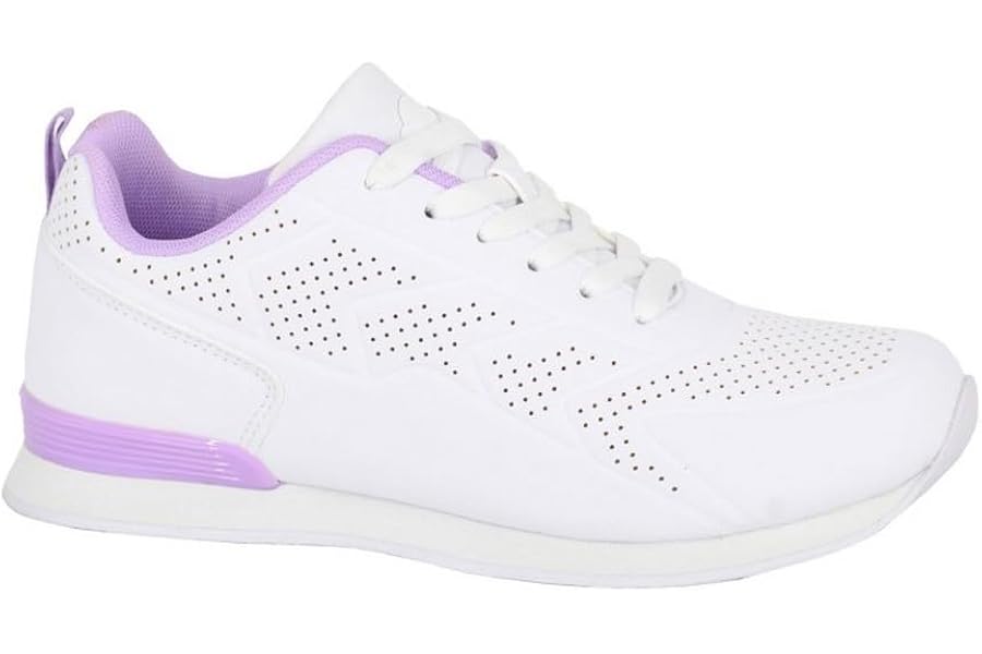 Dek T755 Fluke, Womens Lace-up Bowling Shoes Textile Lining and Sock and White EVA Sole