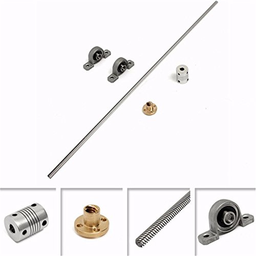 GOCHANGE 3D Drucker T8 Leitspindel Kupplung Welle Halterung Edelstahl 500mm