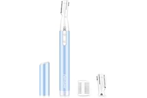 Verbesserter Augenbrauen-Trimmer, Funstant Präzision Gesichtshaarschneider für Frauen, batteriebetrieben, elektrischer Augenbrauenrasierer mit Kamm, kein Ziehen, schmerzlos, für Gesicht, Kinnhals