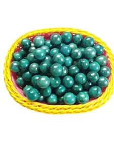 Jagmagahat Decoration Marble Stone Vase Glass Marble Kanche Pebbles for Decoration Decoration Item for Decoration Playing Kanche/ goli Glass Marbles, Kanche_480G Green