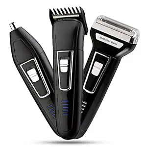 Pick Ur Needs Hair Trimmer Professional Shaver With Clipper and 3 in 1 Beard, Nose and Ear Waterproof Hair Trimmer for Men