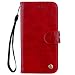 Produktbild Samsung Galaxy J5 2017 J530 Eurasian Version Wallet case, Casefirst Samsung Galaxy J5 2017 J530 Eurasian Version Flip case, Classy Slim Leather Wallet, ID Credit Card Slot Holder for Samsung Galaxy J5 2017 J530 Eurasian Version - Bright red