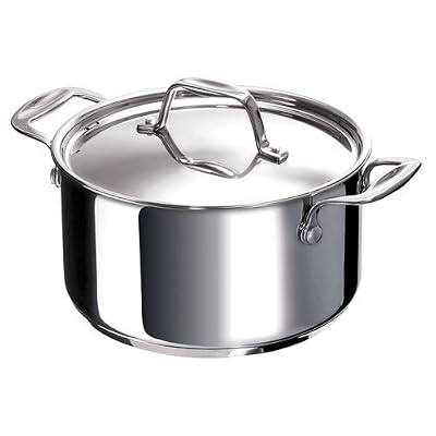 Bekaline 12061284 Chef Faitout + Couvercle en acier inoxydable 28 cm