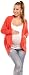 Happy Mama Women's Maternity Waterfall Batwing Knit Cardigan with Pockets. 230p (Coral, ONE SIZE UK 10/12/14)