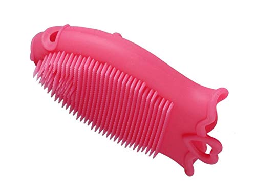 Detangling Brush Baby Comb Fish Shape Massage Comb Portable Comb Soft Tooth Comb(Blue) Remover Brush (Color : Rosy, Size : 9.5x6.5cm)