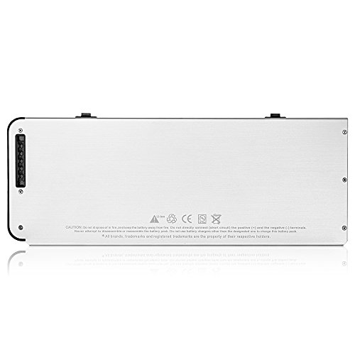 SLODA Laptop Ersatz Akku für Apple Macbook 13″ A1278(2008 Version) A1280 Macbook 13 Zoll Aluminium-Unibody Replacement Batterie MB466CH / A / MB466D / A Series [Li-Polymer, 10.8V, 5000mAh] - 2