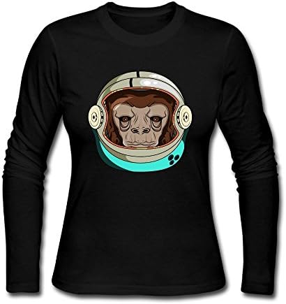 I'm A Monkey Space Astronaut Women's Soft Long Sleeve Round Neck Pullover Sweatshirt Pullover Shirt Tops