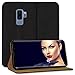 Price comparison product image mtb more energy® Leather Case Bookstyle for Samsung Galaxy S9 Plus | S9+ (SM-G965, 6.2'') | black | genuine leather | Protection Wallet Folio Cover