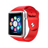 Colofan C06 Damen und Herren Bluetooth Smart Uhren k?nnen Plug Handy Card Telefon Kamera Sport Armbanduhr Schrittz?hler (rot)