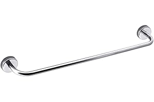 Kapitan Towel Bar Rail - 60 cm / 23.6 inches, Stainless Steel, 3M Self Adhesive OR Screws Mounting Bathroom, Kitchen Rack INOX 18/10, Polished Finish, Made in EU, 20 Years Warranty