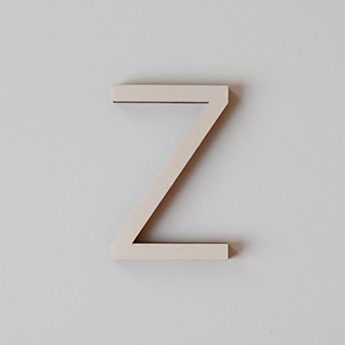 ONEOFF TOYS Z Block letters Uppercase Round beautiful letter in natural poplar wood laser-cut H: 50 cm