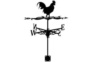Väder Vane metall vind tupp prydnad kreativ gris vindmätverktyg för utomhus trädgård gård (Rooster B)