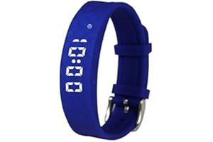 Blue Pivotell Vibratime: Vibrating Pill Reminder Alarm Watch - with up to 12 Daily Alarms - Rechargable (USB Charger Included)
