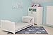 White Cot Bed 120x60cm B4Beds© with Luxury Mattress-Converts into Junior/Toddler Bed (White)