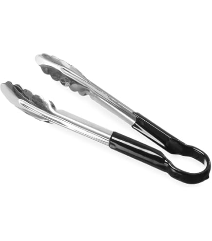 Lacor Pince Jumbo Acier Inox + Silicone 30 Cm – Ergonomique, Résiste 250°C, Lave-Vaisselle – Noire Et Acier Satiné