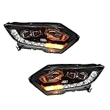 Abblendlicht [Doppellinsen-Projektor + Xenon-Lampe] ist mehr 3 mal heller als das Original, neues Trend-Projektor-Scheinwerfer-Design, bieten ein besseres Lichtmuster als herkömmliche Kristallscheinwerfer.