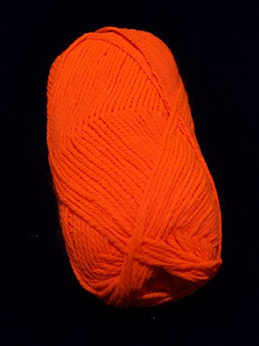 UV Schwarzlicht Wolle orange, 50g Neon Schwarzlicht Stringart Goa - 3