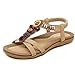 Produktbild VJGOAL Damen Sandalen, Frauen Mädchen Böhmischen Mode Flache beiläufige Sandalen Strand Sommer Flache Schuhe Frau Geschenk (41 EU, U-Khaki)