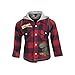 Baby boys Red And Black Checked Hooded Shirt With Dinosaur Design (12-18 Months)