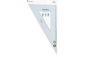 Pryma Squadra 60° - Strumento Geometrico di Precisione, per Scuola, Ufficio e Disegno Tecnico, Trasparente e Resistente (Trasparente, 35 cm)