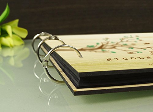 Foto Album Custom Scrapbook Personalisierte Holz Name Gravierte Braut & Bräutigam Beratung Buch - 5