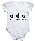 HippoWarehouse Rock Paper Metal baby vest boys girls