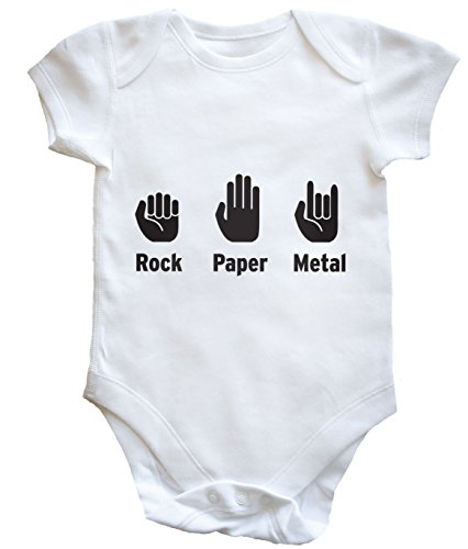 HippoWarehouse Rock Paper Metal baby vest boys girls